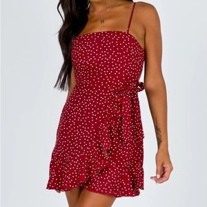 Princess Polly Caesura Mini Dress Red Wine